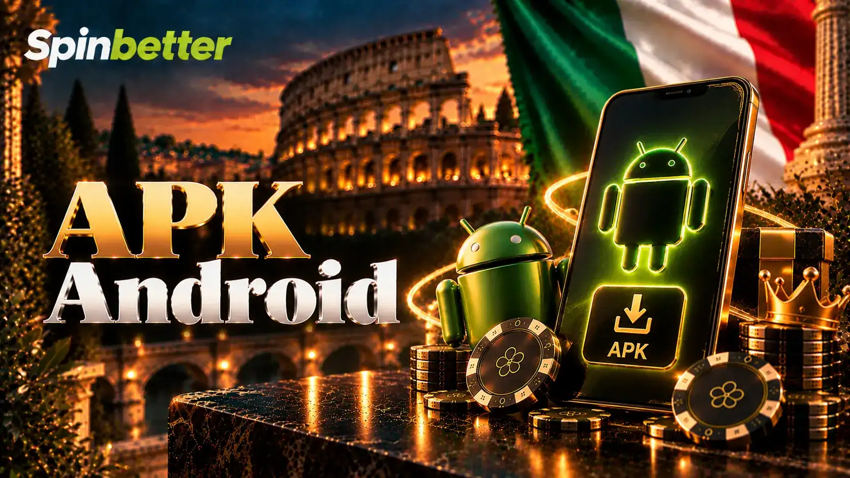Schermata del download dell’APK Android del casinò SpinBetter