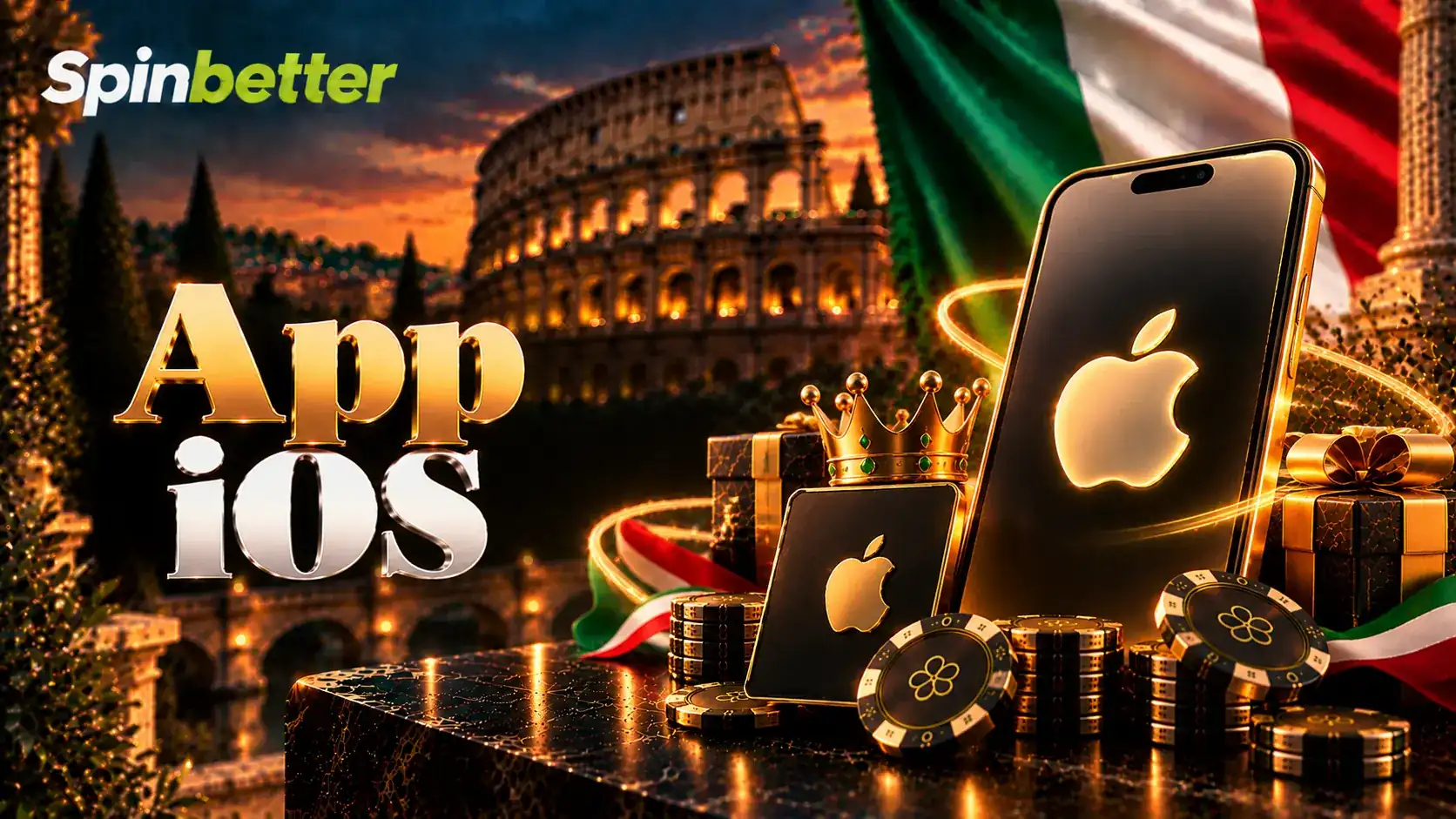 Schermata della versione iOS del casinò SpinBetter sulla schermata Home