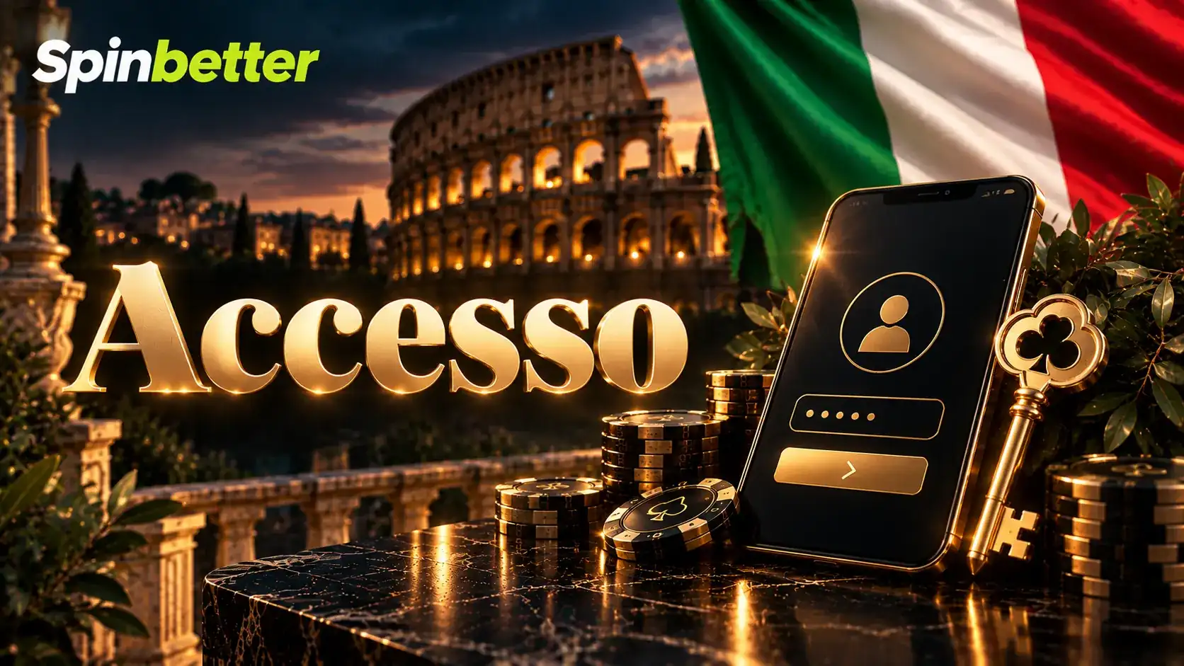 Schermata di accesso al casinò SpinBetter su telefono con campo password